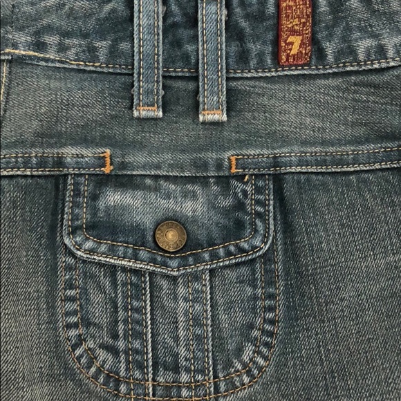 7 for all mankind pleated denim skirt size 28 - Picture 4 of 4